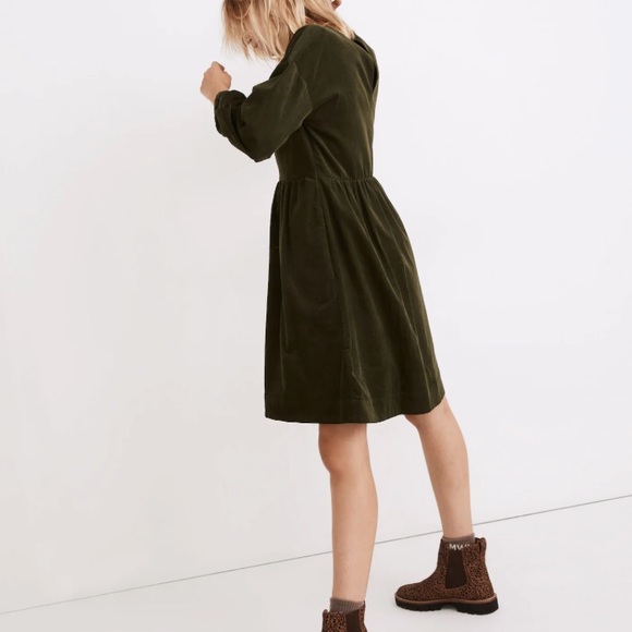 New: Madewell Relaxed Baby Corduroy Dress with Pockets. Size Large - Picture 3 of 13